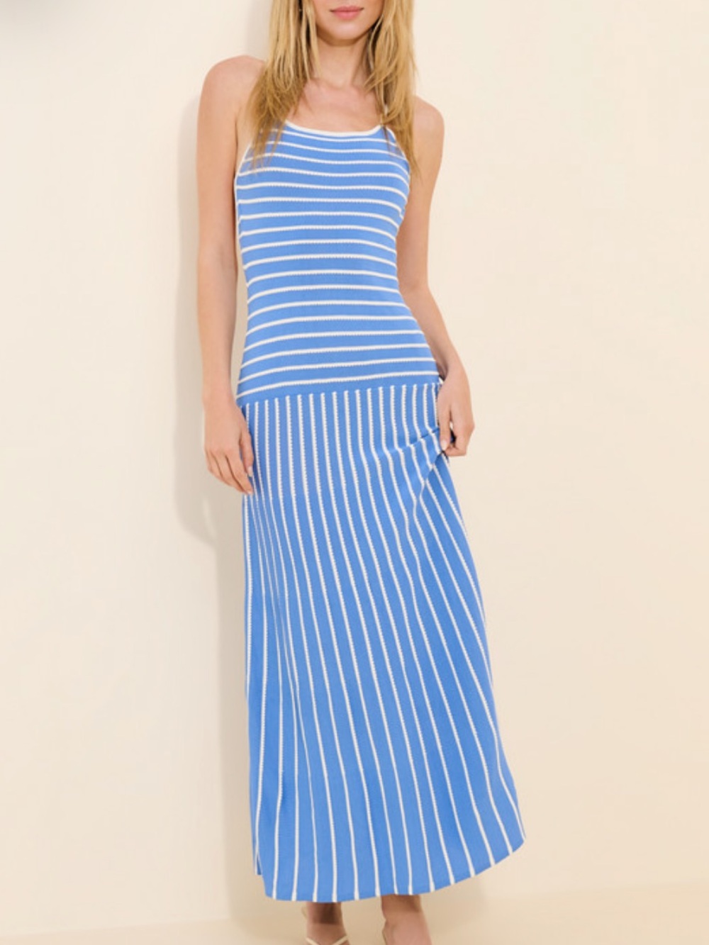 SOLID & STRIPED The Lottie Maxi Dress - Blue Stripe